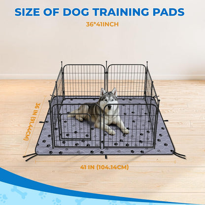 Fostanfly Washable Pee Pads for Dogs, 2 Pack Large 36"x41" Ultra-Absorbent and Leak-Proof Non-Slip