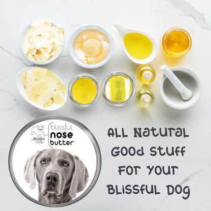 The Blissful Dog Weimaraner Nose Butter for Dry, Cracked Skin, Lick-Safe Dog Nose Balm with