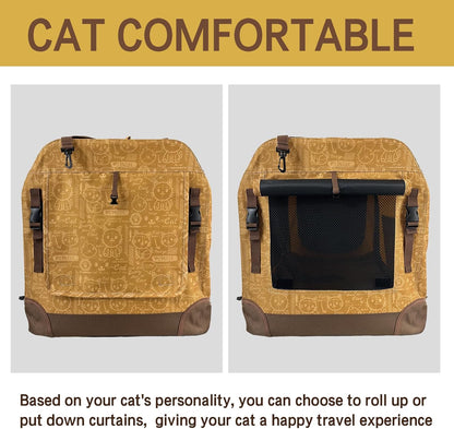 Extra Large Cat Carrier Soft Sided, Portable Small Dog Carrier for 2 Cats, 24"x16.5"x16" Car Travel