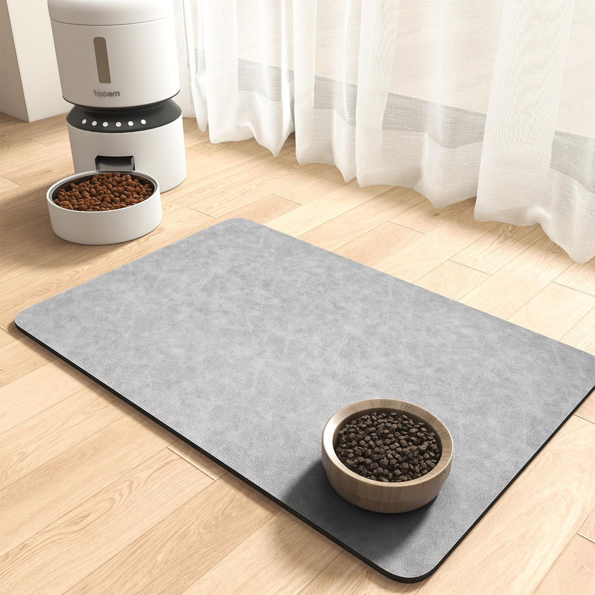 MontVoo-Absorbent Pet Feeding Mat-No Stains Pet Mat for Food and Water Bowl-Quick Dry Cat & Dog