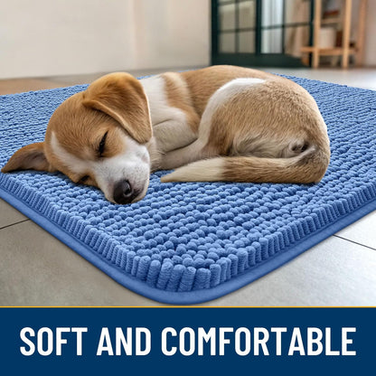 Smiry Dog Door Mat for Muddy Paws 24x16, Absorbs Moisture and Dirt Doormat, Non-Slip Washable Quick