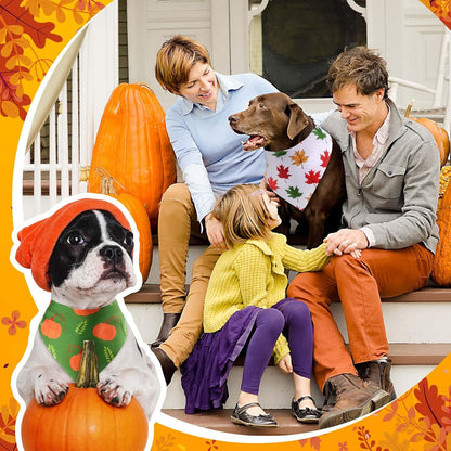 Sanwuta 120 Pcs Fall Thanksgiving Dog Bandanas Bulk, Dog Scarves for Small Medium Large Dogs Cats