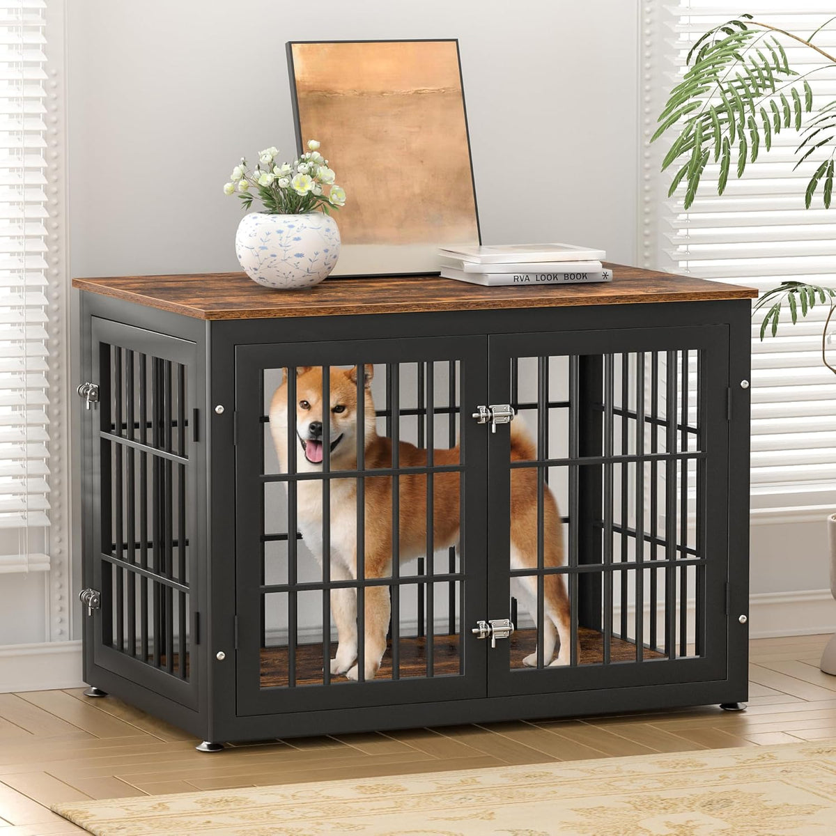 38 Inch Heavy Duty Dog Crate Furniture for Large and Medium Dogs, Decorative Pet House End Table