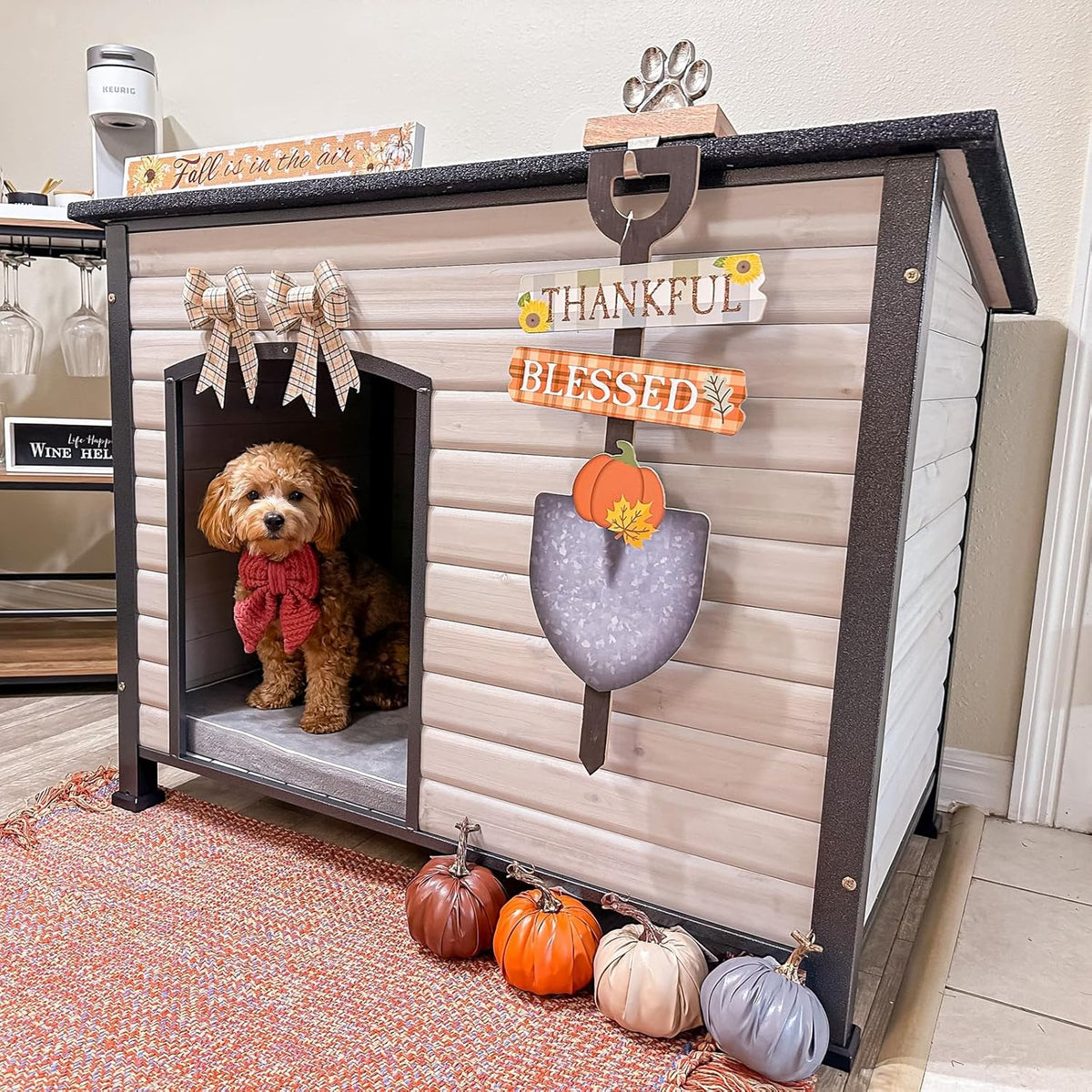 Aivituvin Large Dog House Outdoor Indoor Weatherproof Dog House for Small & Medium & Large Dogs