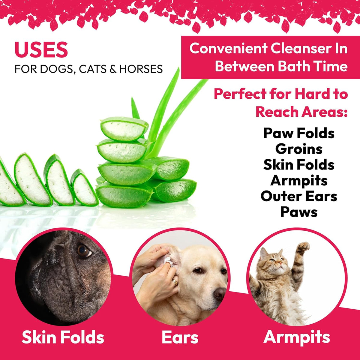 Chlorhexidianes Wipes for Dogs, Cats and Horses (Made in U.S.A) (USA) (Ketoconazole & Chlorhexidine