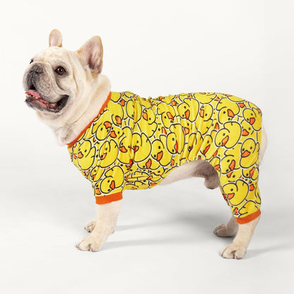 Fitwarm Funny Duck Dog Pajamas, Dog Winter Clothes for Small Dogs Girl, Lightweight Velvet Pet