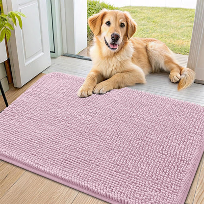Smiry Dog Door Mat for Muddy Paws 36x24, Absorbs Moisture and Dirt Doormat, Non-Slip Washable Quick