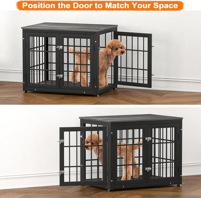32 Inch Heavy Duty Dog Crate Furniture for Medium and Small Dogs, Decorative Pet House End Table