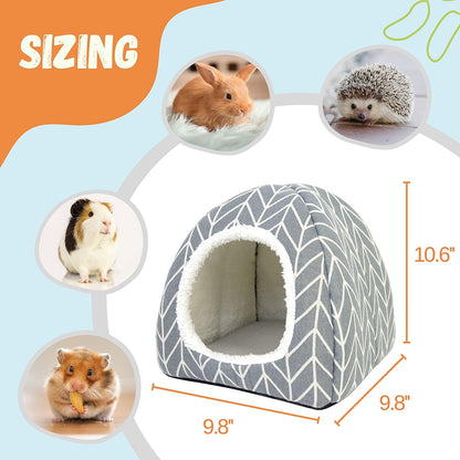 2 Pack Guinea Pig Hideout Bed Rabbit House Cave Accessories Cozy Hide-Out for Bunny Hedgehog Ferret