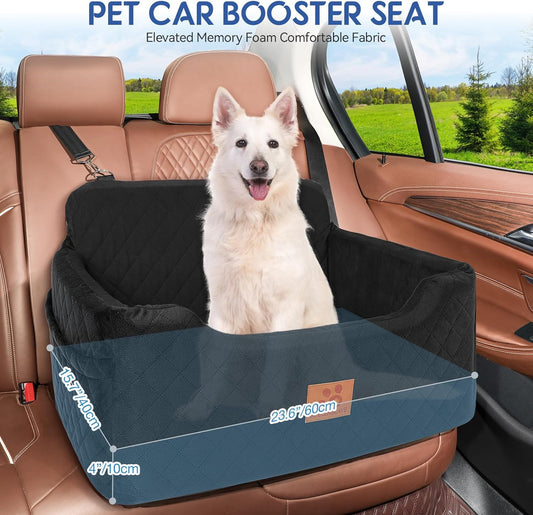 Dog Car Seat for Medium/Large Dogs,Dog Booster Seat for Dog Under 50lbs or 2 Small Dogs, Detachable
