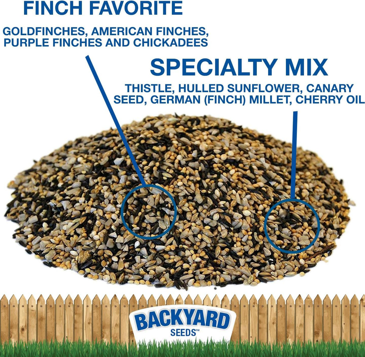 CountryMax Backyard Seeds Finch & Small Songbird Frenzy Wild Bird Seed Mix – 5 lb Bag | Premium