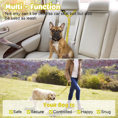 BWOGUE Pet Dog Cat Seat Belts, Car Headrest Restraint Adjustable Safety Leads Vehicle Seatbelt