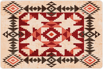 Lunarable Tribal Pet Mat for Food and Water, Original National Heritage Maya Pyramids Local Region