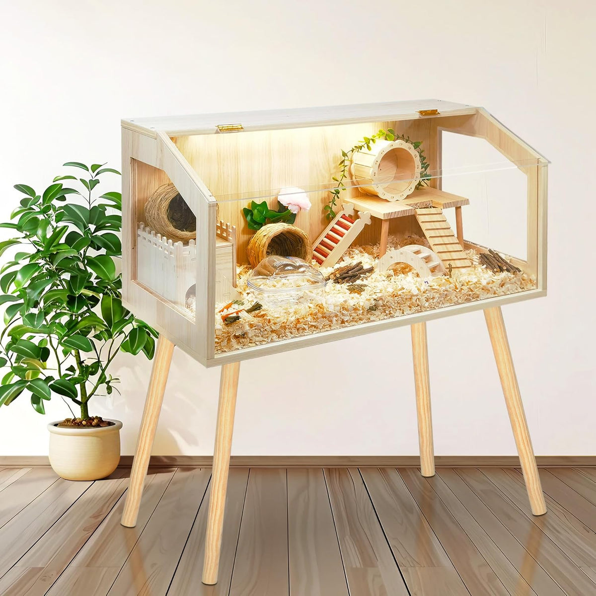 Prolee Hamster Cage with Legs, Guinea Pig Cages Chew Proof, Hamster House, Hamster Cages and