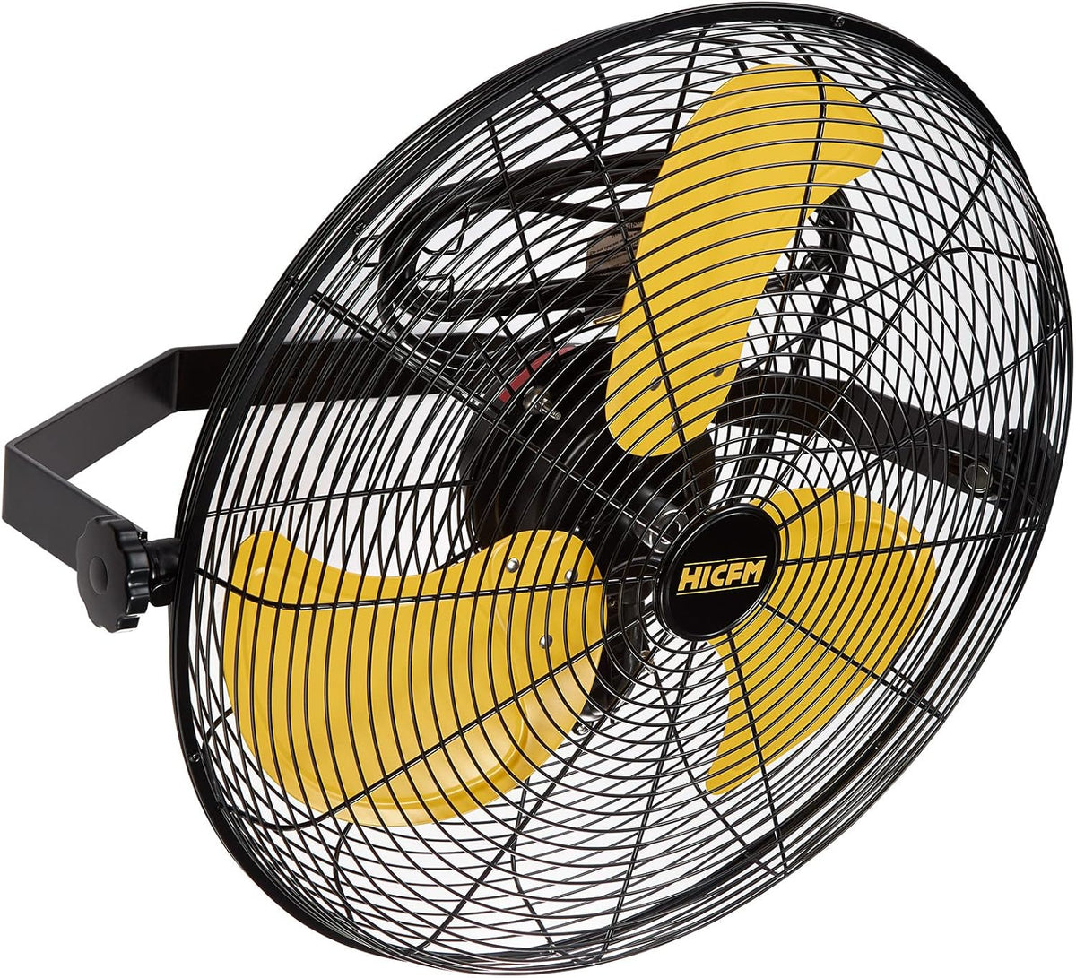 HiCFM 18 inch Outdoor Wall Mount Fan, 4300 CFM High Velocity 3-Speed Weatherproof Wall-Mounted Fans