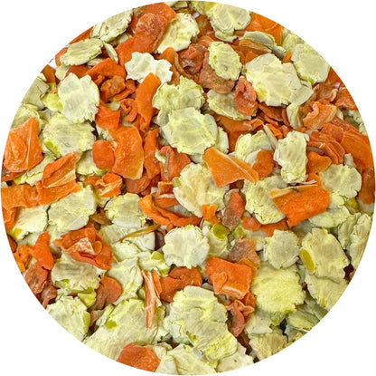 Exotic Nutrition Peas & Carrots 8 oz. - Healthy Natural Mixed Dried Vegetable Treat - for Rabbits