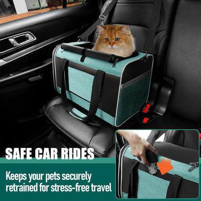 Soft Cat Carrier Large Cat 20 lbs/Kitty Cat Travel Crate for Pet Top Load/Small Dog Sturdy