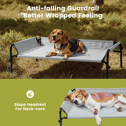 Gardner Pet Elevated Dog Bed for Medium Size Dog, Outdoor Raised Bed Waterproof Portable Cooling