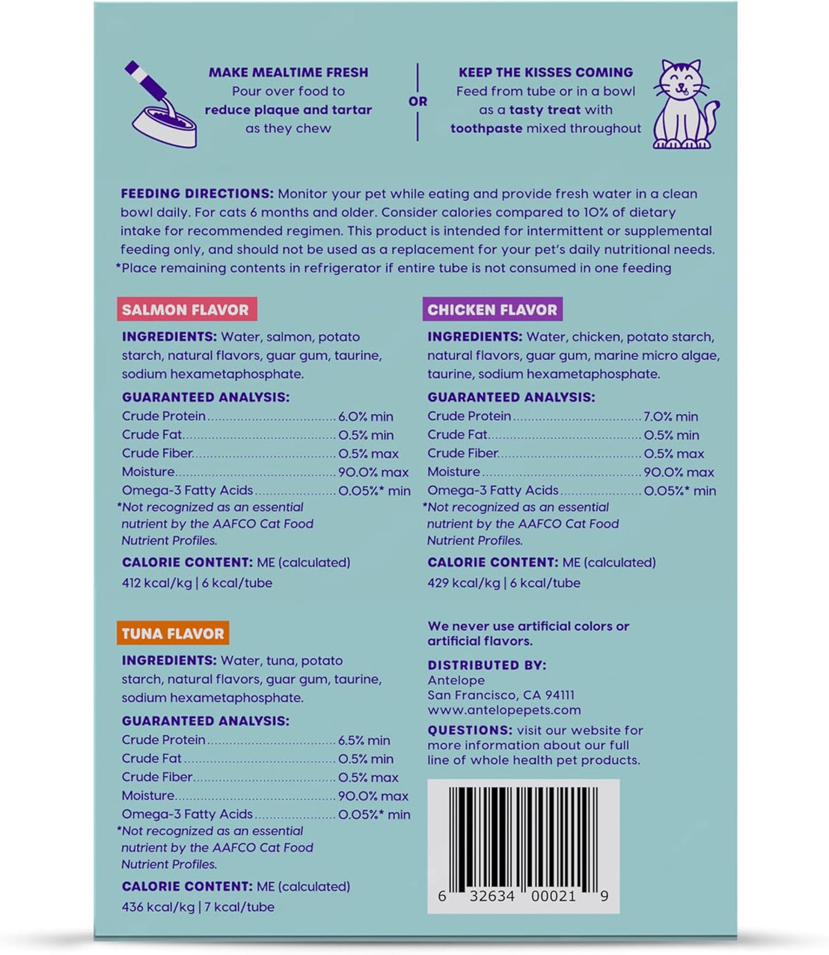Ark Naturals, Kiss Me-Ow Lickable Variety Pack, 21 x 0.5 oz Assorted Tubes
