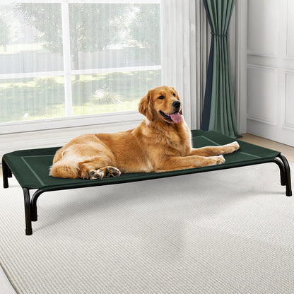 Elevated Dog Bed, Raised Outdoor Dog Bed for Large Sized Dog, Portable Cooling Pet Cot with
