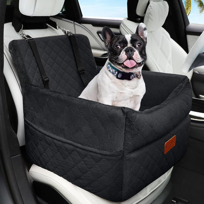 Small Dog Car Seat, Memory Foam Dog Booster Car Seats with Thick Cushion for Medium Dogs Under