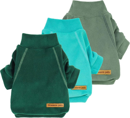Fitwarm 3 Pack Fleece Sweater, Turtleneck Sweatshirt, Winter Clothes for Small Dogs & Cats, Pet