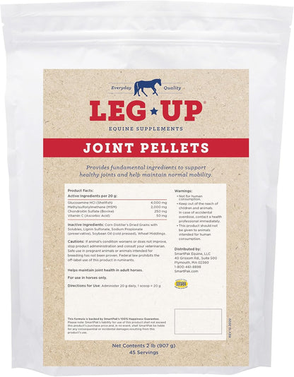 SmartEquine Leg Up Joint Pellets | Joint Support Supplement For Horses | Glucosamine Chondroitin