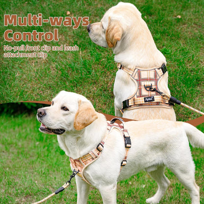 PUPTECK No Pull Dog Harness Medium Sized, Adjustable Reflective Dog Harness with Handle Easy