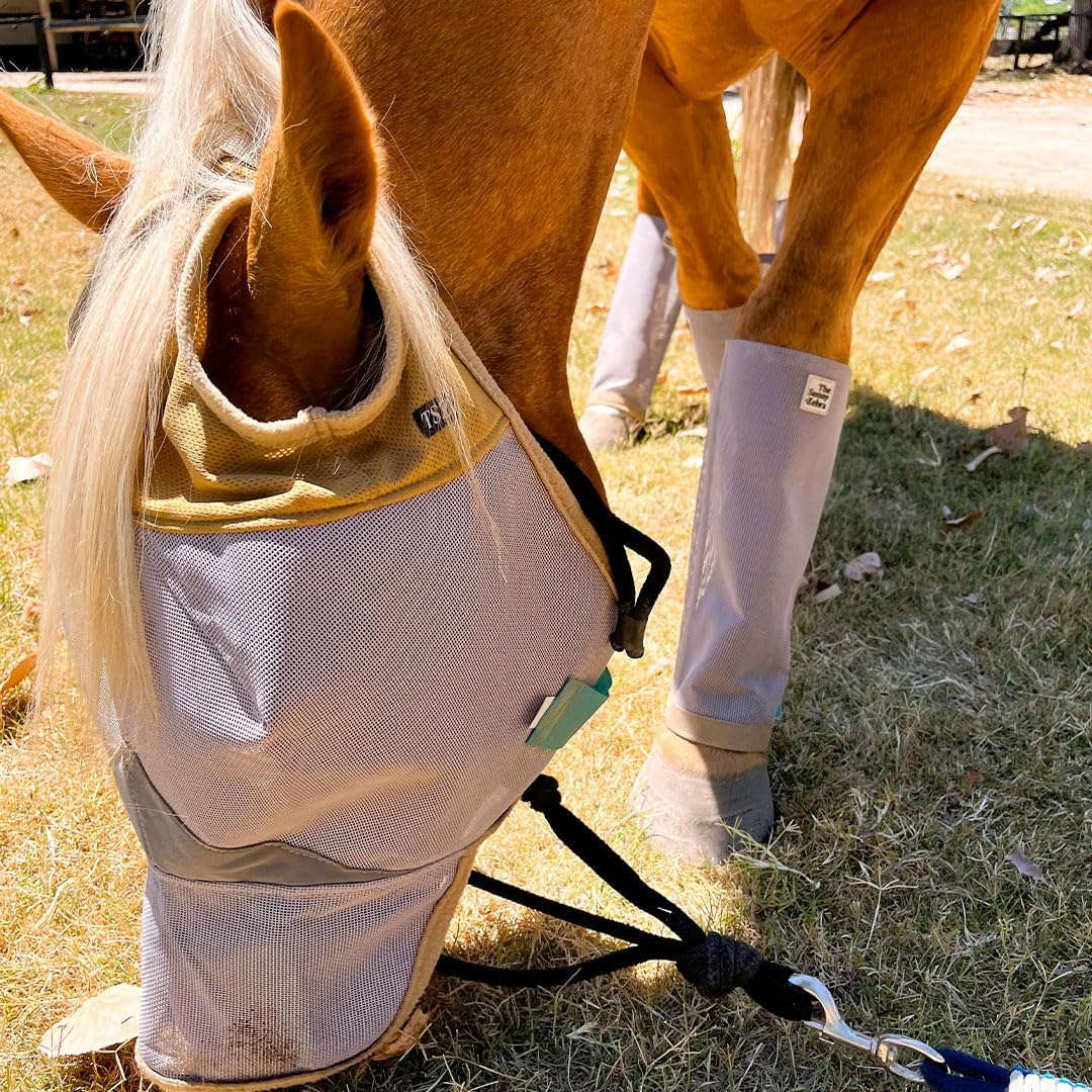 Fly Masks for Horses, 70% Uv-Block, Breathable Fly Mask for Equines, Durable, Comfortable Fit for