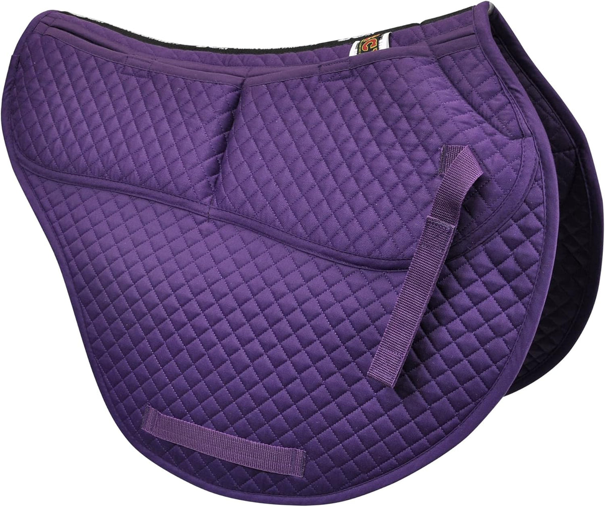 ECP Equine Comfort Products All-Purpose Contoured Correction Saddle Pad with Adjustable Memory Foam