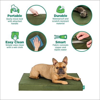 FurHaven Cooling Dog Bed – XL Foam Mattress for Joint Pain Relief, Waterproof Liner, Removable
