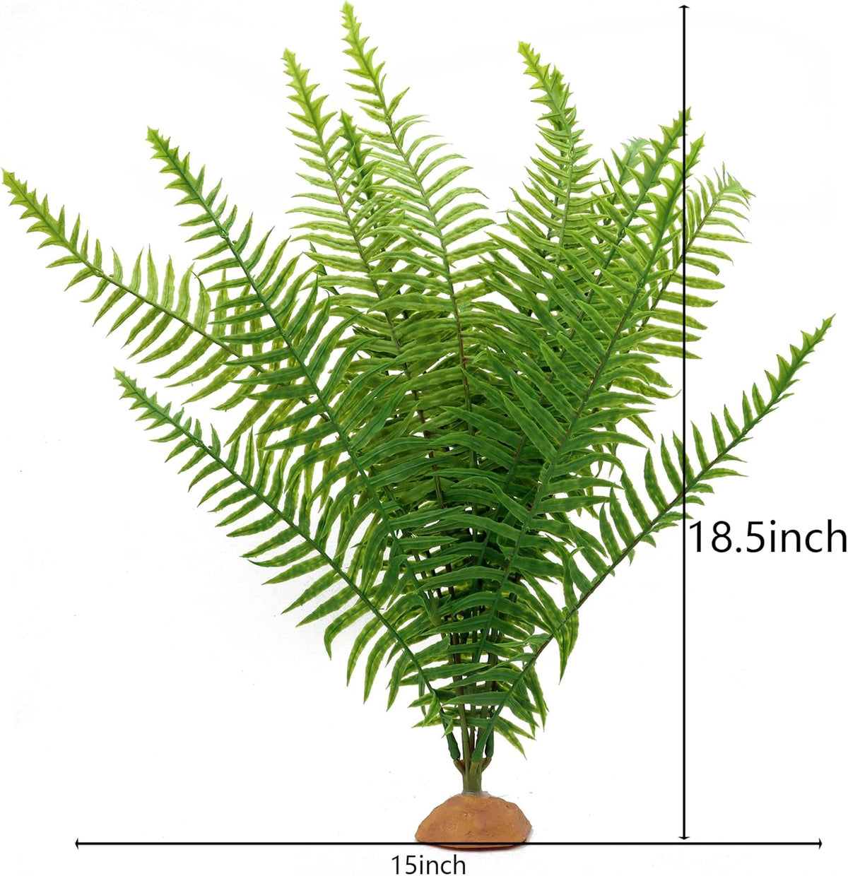 JIHAQUA Fake Fern Plants, Reptile Plastic Terrarium Decor, Reptiles Amphibians Tank Accessories for