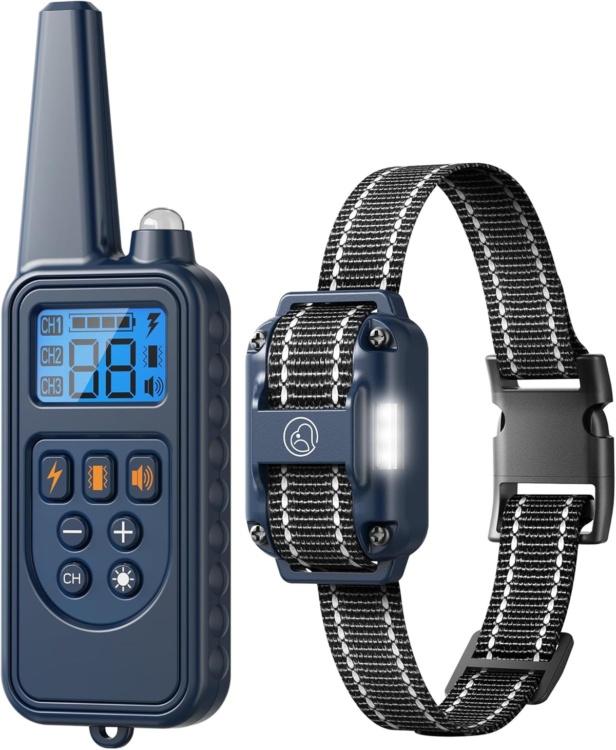 Electronic Dog Collar with Remote, 2600ft Waterproof Dog Training Collar for Smal Medium Large