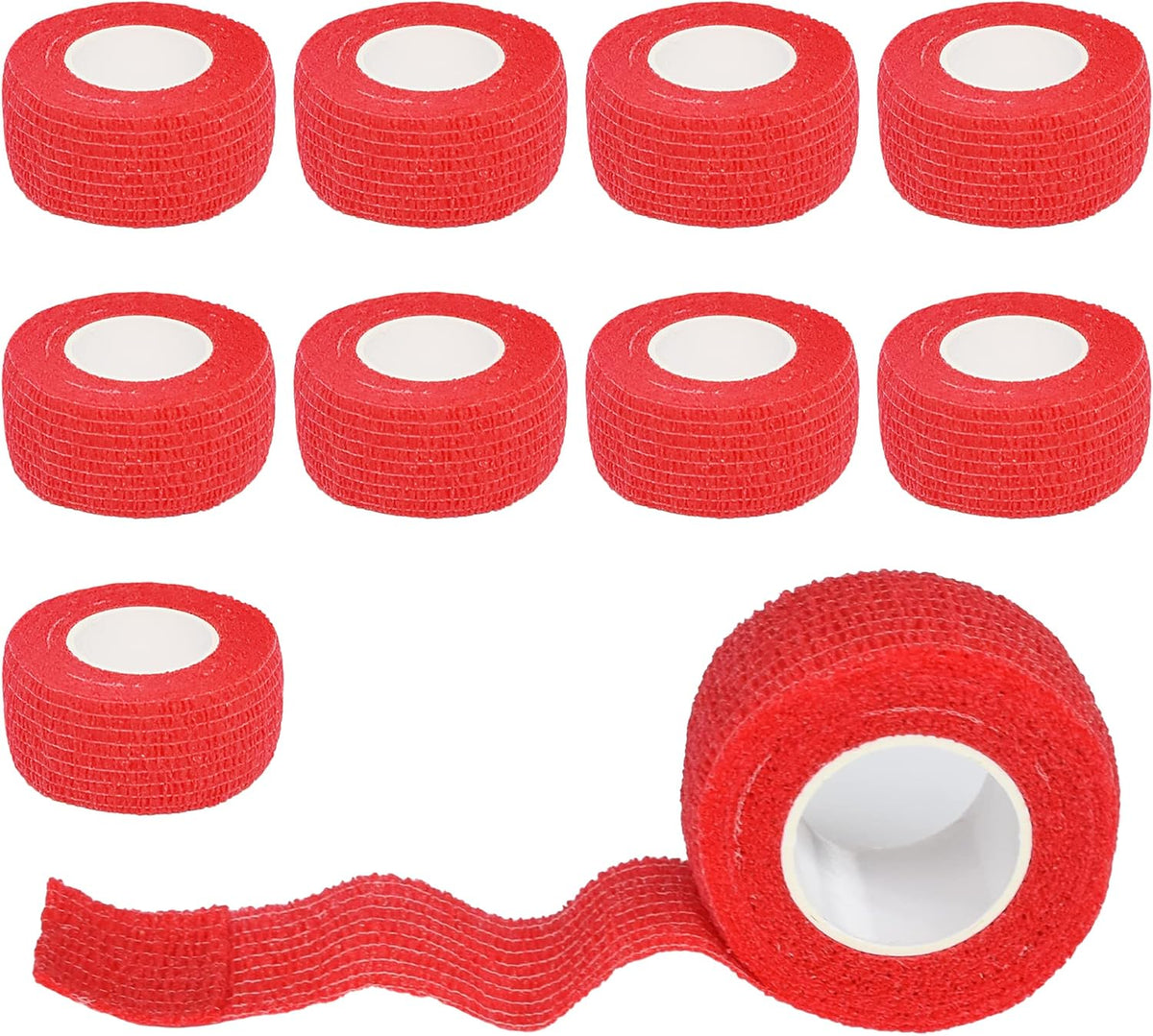 9 Pack 1" x 5 Yards Self Adhesive Bandage Wrap Self Stick Wrap for Ankle, Wrist, Finger, Sports