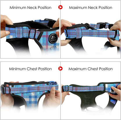 NESTROAD No Pull Dog Harness with Leash, Reflective No Choke Pet Vest Harness,Adjustable Soft
