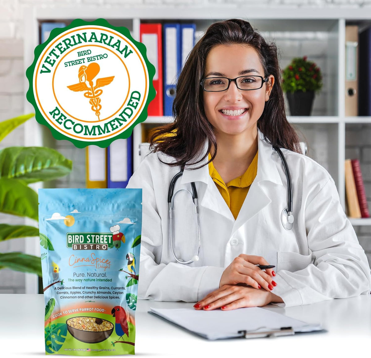 Parrot Food - Parakeet & Cockatiel Food - Cooks in 3-15 min w/Natural & Organic Grains, Legumes