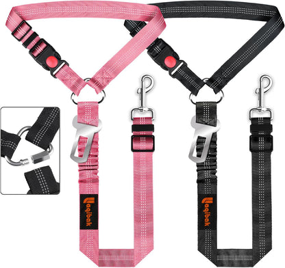 Removable Dog Seat Belt Harness for Car, 3 in 1 Pet Dog Car Seatbelt Leash, Retractable Restraint