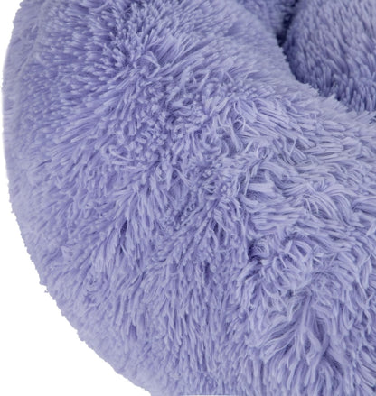 Best Pet Supplies Round Donut Dog Bed with Plush Faux Fur Fabric, Calming, Anti-Anxiety Cushion for