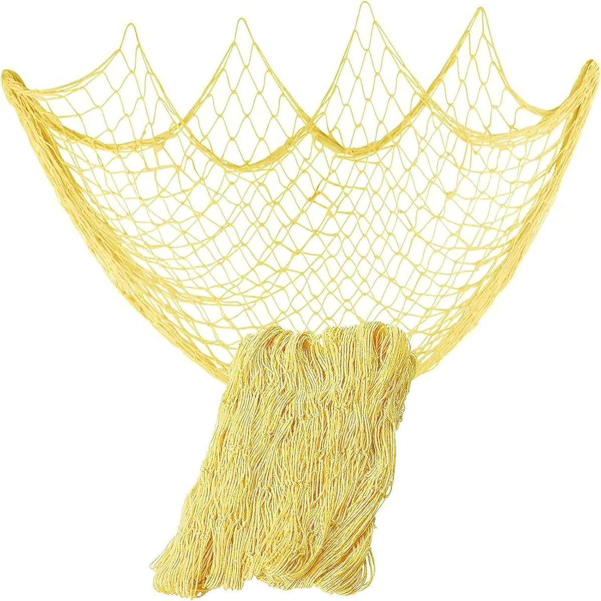Rosoz Nature Fish Net Wall Decoration with Shells, Ocean Themed Wall Hangings Fishing Net Party