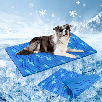 BEAUTYZOO Dog Cooling Mat- Upgraded Thicken Cooling Mat for Large Dogs Reversible(Cool & Warm) Pet