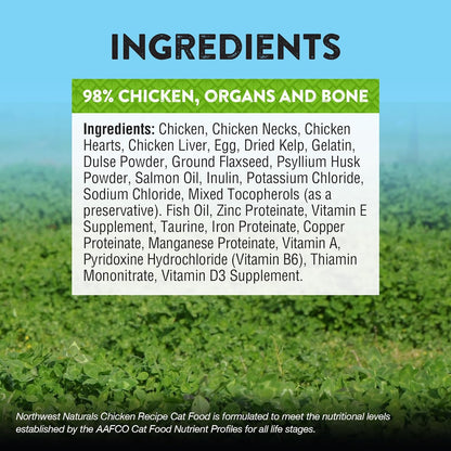 Northwest Naturals Freeze-Dried Chicken Cat & Kitten Food – Bite-Sized Nibbles – Healthy, Limited