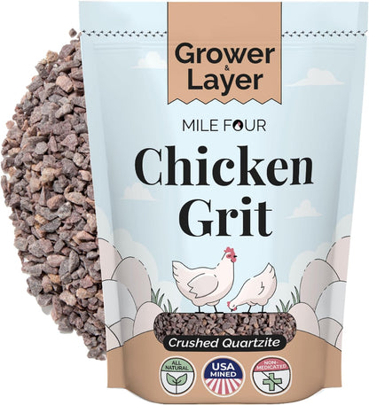 Chicken Grit for Layer & Grower Chickens Age 8-20+ Weeks - 100% Natural Mineral Chicken Grit