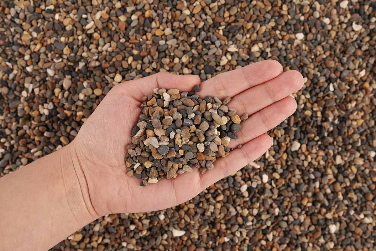 LANDEN Mekong Aquarium Brown-Black Sand 7lbs(2L), Aquarium Substrate Gravel, Pea Gravel for