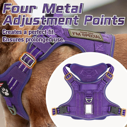 rabbitgoo Tactical Dog Harness for Large Dogs, No Pull Military Service Vest with Handle & Molle