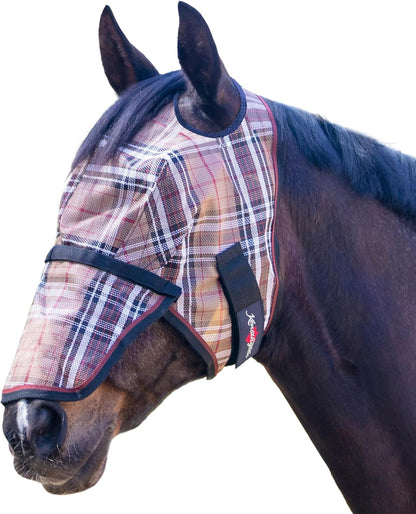 Kensington Signature Fly Mask with Removable Nose — Protects Horses Face and Nose from Biting