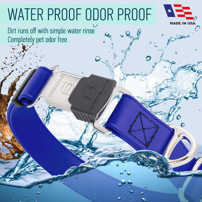 Dogline Biothane Waterproof Dog Collar with Herm Sprenger Stainless Steel Quick Release Buckle