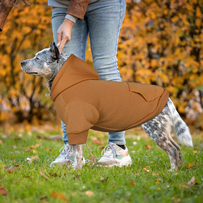 Dog Sweaters for Large Dogs Dog Hoodie Sweater Solid Soft Brushed Fleece Clothes Sweatshirt with