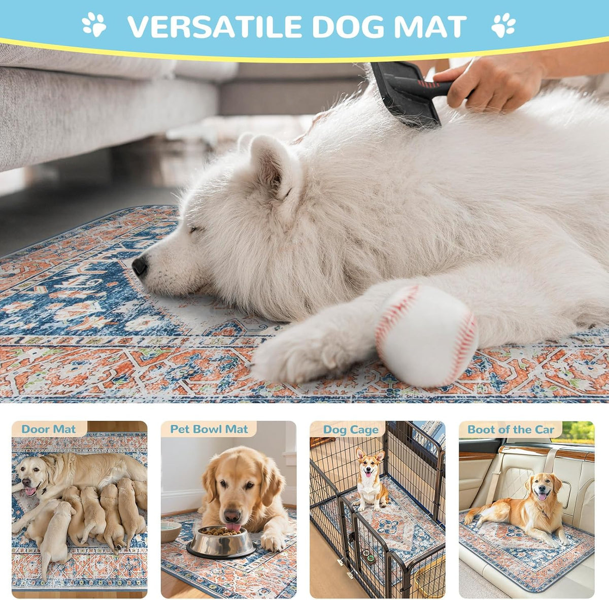 Lahome Super Absorbent & Leakproof Washable Dog Pee Pads - 2 Pack Value Set - Waterproof, Non-Slip