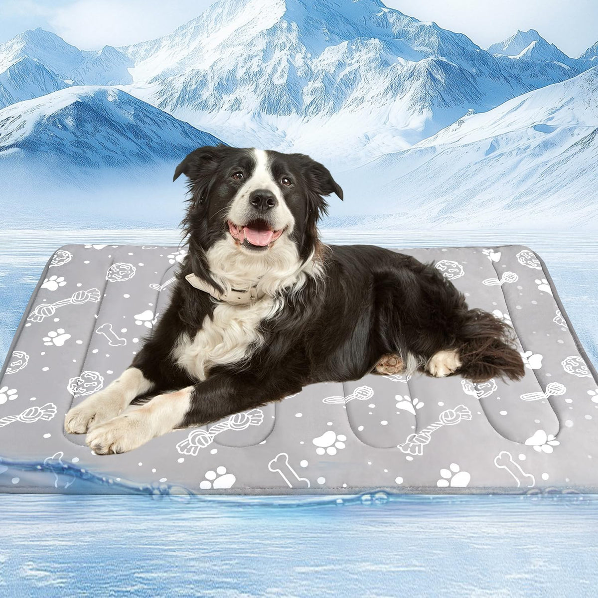 MH MYLUNE HOME Upgrade Cooling Mat for Pets, 44”x32” Arc-Chill Fiber Reinforced Padding