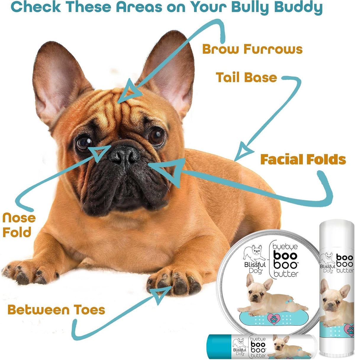 The Blissful Dog .50 oz Tube French Bulldog Booboo Butter
